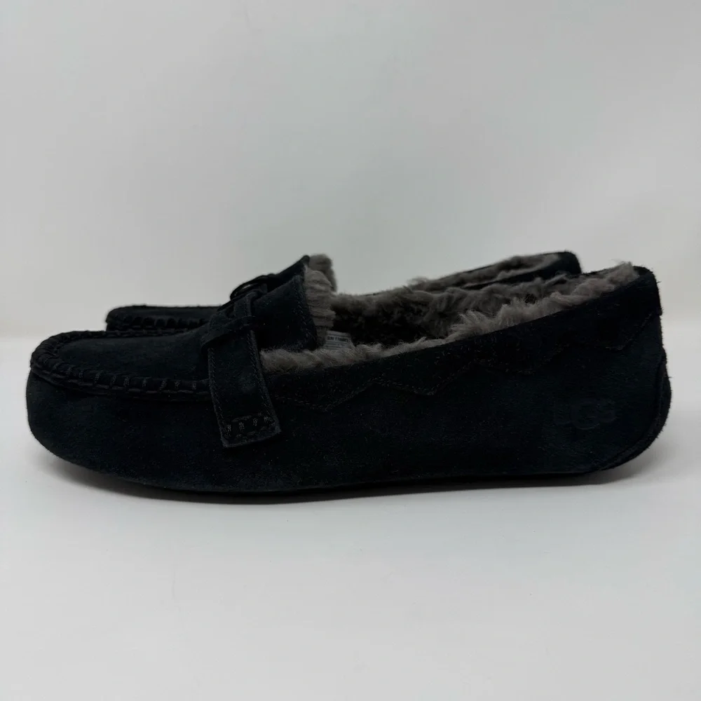New UGG Women's Willow Moc Toe Loafer Black Sz 11 - Picture 6 of 13
